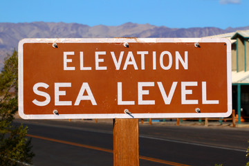Elevation Sea Level Sign