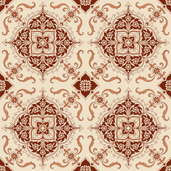 Seamless Vintage Background - Victorian Tile in vector