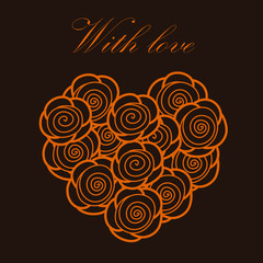 Floral background of roses