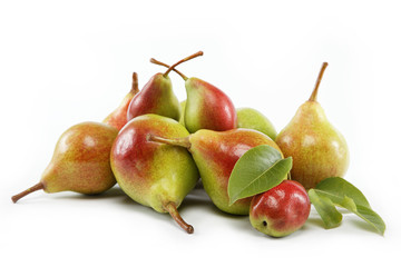 Ripe pears.Objects are isolated on a white background.