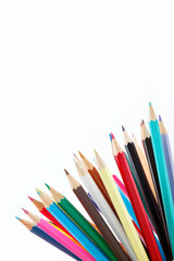Fototapeta premium color pencils isolated on white background