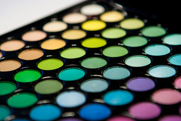 Obraz na płótnie Canvas Makeup set. Professional multicolor eyeshadow palette