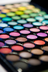 Makeup set. Professional multicolor eyeshadow palette