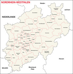 Nordrhein-Westfalen, Landkreise