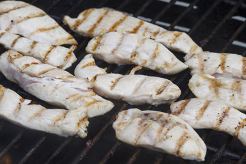 Chicken on a Barbecue Grill