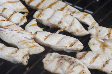 Chicken on a Barbecue Grill