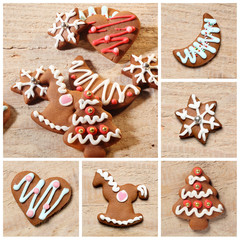 gingerbread cookies collage