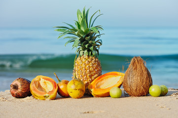 Ripe tropical fruit