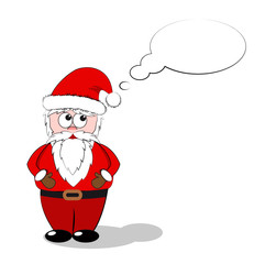 weihnachtsmann gedankenblase