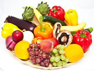 Basket  of Fruits and Vegetables