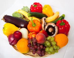 Basket  of Fruits and Vegetables