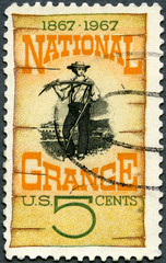 USA - 1967: Grange Poster, 1870,  American farmers organization