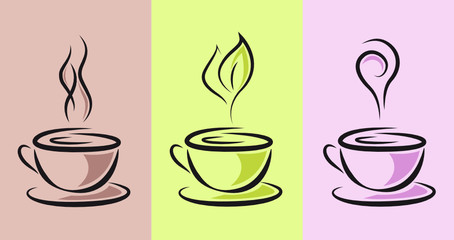 tee- und kaffeetassen pastel