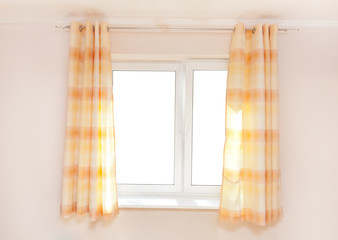 Kitchen curtain with a copy-space in the middle