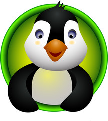 cute penguin head cartoon