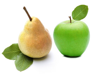 Birne und Grüner Apfel