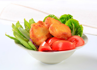 Crispy fritters with vegetables