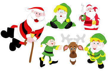 Christmas Santa Illustrations Vectors