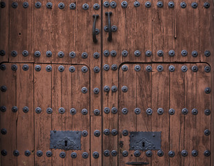 Baroque wooden door