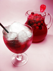 alcohol punch cocktail drink with cherry