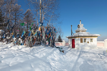 Buddhist stupa in Siberia, Republic of Buryatia