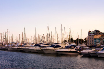 Fototapeta premium Luxury yachts in Cannes port