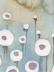 Papier Peint photo Lavable Inspiration picturale fond avec des fleurs