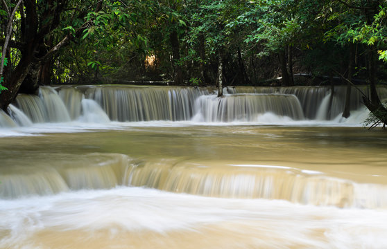 Tropical rainforest waterfall, Thailand © boonsom