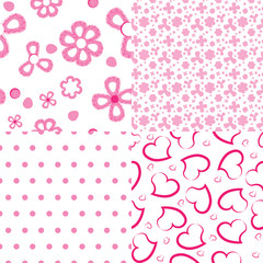 set of vector design for a baby girl