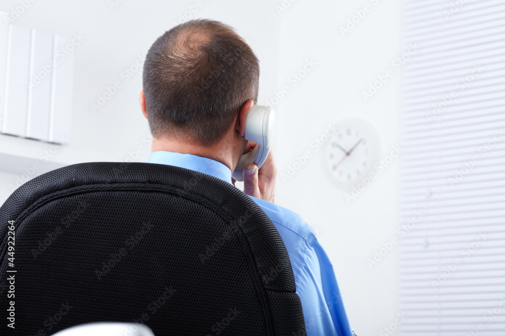 Poster Businessman working with documents