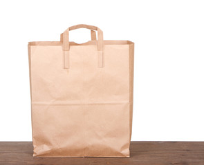 Plain brown paper bag