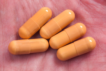 Capsules on hand