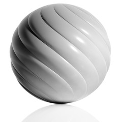 Sphere created of spiral elements.