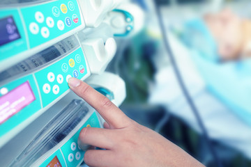 modern medical equipment in the hospital and nursing work.