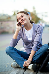 woman with cell phone