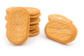 sandwich biscuits stacked up