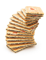 stacked biscuits with grape filling