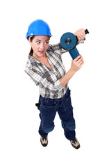 Young woman laborer