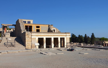 Obraz na płótnie Canvas Starożytny pałac w Knossos na Krecie wyspie w Grecji.