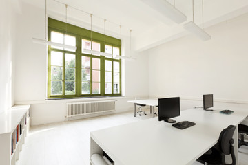 Fototapeta na wymiar interior, office with furniture white