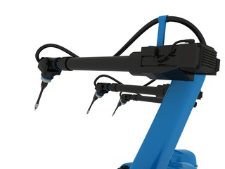 Industrial Robotic Arm Isolated