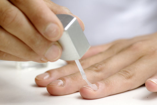 painting transparent nail polish