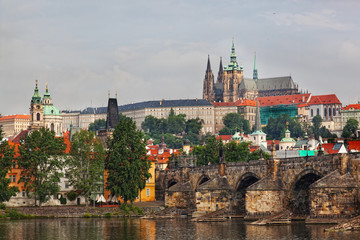 Obraz premium Czech republic, Prague, look on Gradchana and the Vltava River
