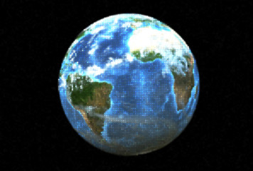 Dotted planet earth (3D)