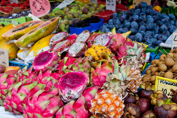 Exotisches Obst und Gemüse