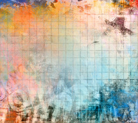 Art grunge background, colorful illustration