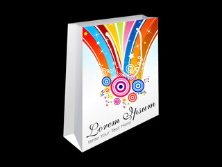 abstract rainbow explode shopping bag