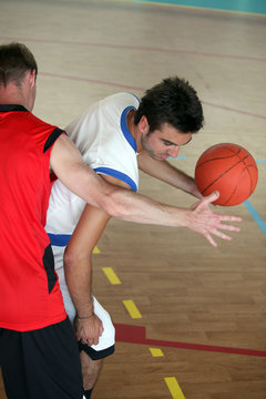 Basketball Player Blocking