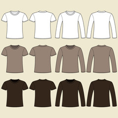 Long-sleeved T-shirt and T-shirt template