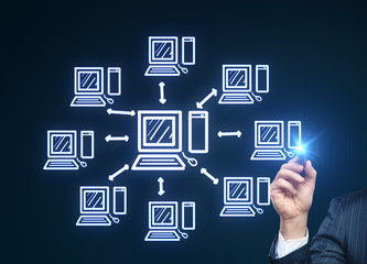 drawing computer network